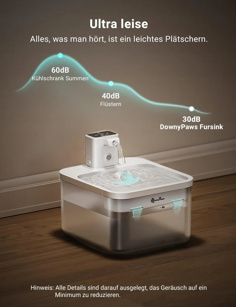 DOWNYPAWS Draadloze Kattenfontein 2.5L Automatisch Wit — foto 8