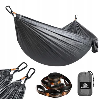 NATUREFUN Ultralichte Hangmat Camping 300kg Nylon Karabijnhaken