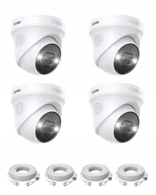 ZOSI 4K Buiten Dome Camera PoE met Netwerkkabel — miniatuur 1