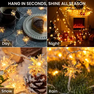 Sukaudiz LED Lichtsnoer 6M 40LED Batterij Kerstdecoratie — miniatuur 4