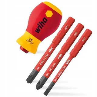 WIHA SlimVario Electric Stubby Schroevendraaierset 4-delig