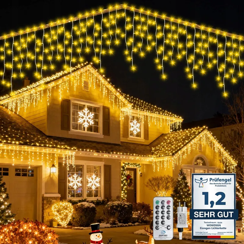 WOWDSGN IJsregen Kerstverlichting 515LED 17M Timer 8 Standen — foto 1