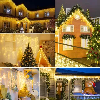 WOWDSGN IJsregen Kerstverlichting 515LED 17M Timer 8 Standen — miniatuur 8