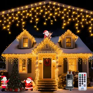 AURIOSTAR Kerstverlichting 125M 486LED Warmwit Afstandsbediening Timer — miniatuur 1