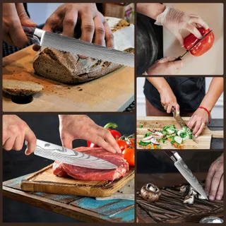 Premium Messenset 5-delig Rvs Houten Handvat — miniatuur 6