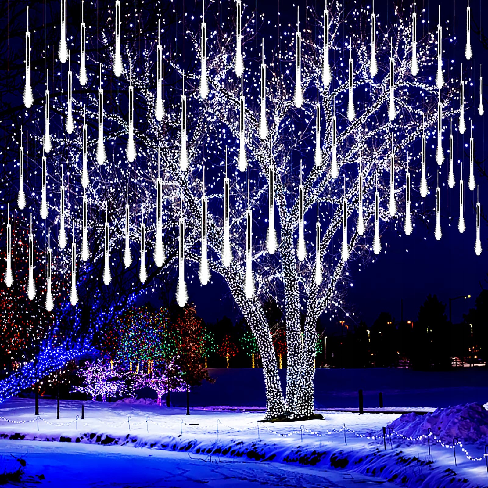 KWAIFFEO Meteoorlichtketting Buiten Waterdicht Kerst Halloween