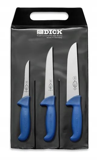 DICK 8255300 Ergo Grip Messenset Staal Blauw 3 Stuks