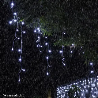 YOSION Lichtgordijn 300 LED 9m Warmwit Wit Buiten — miniatuur 6