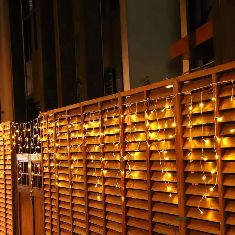 YOSION Lichtgordijn 300 LED 9m Warmwit Wit Buiten — foto 7