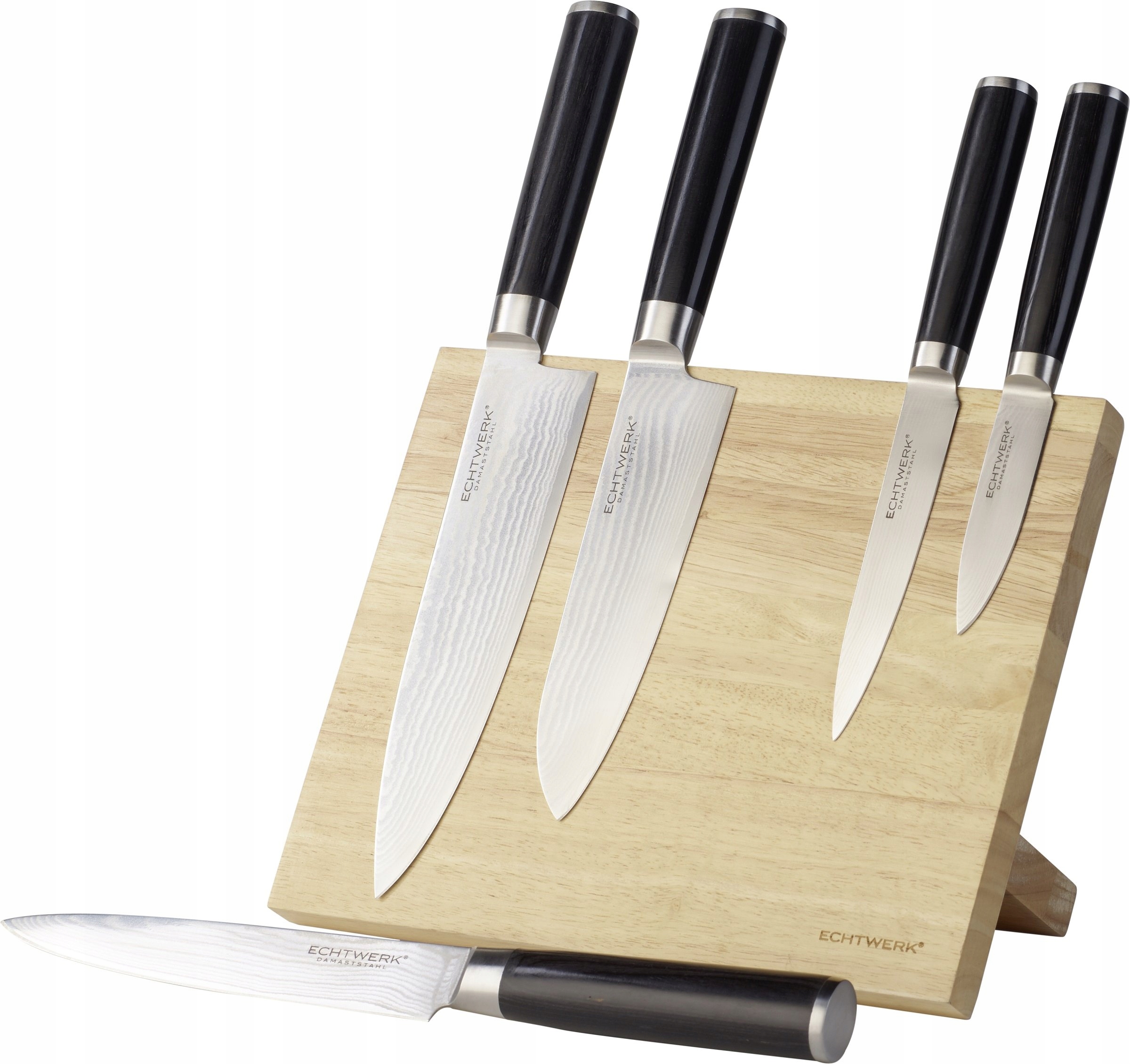 ECHTWERK Damastmessenset 6-delig Santoku Fileermes Universeel