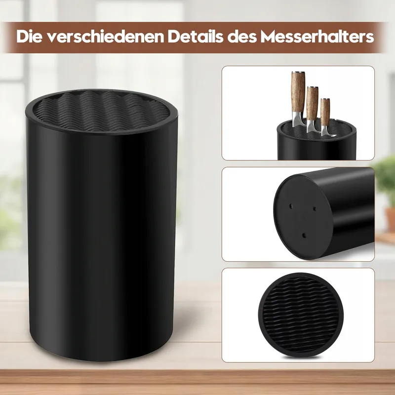 Zwarte Messenhouder Golfdesign 20 Vakken Afneembaar — foto 3