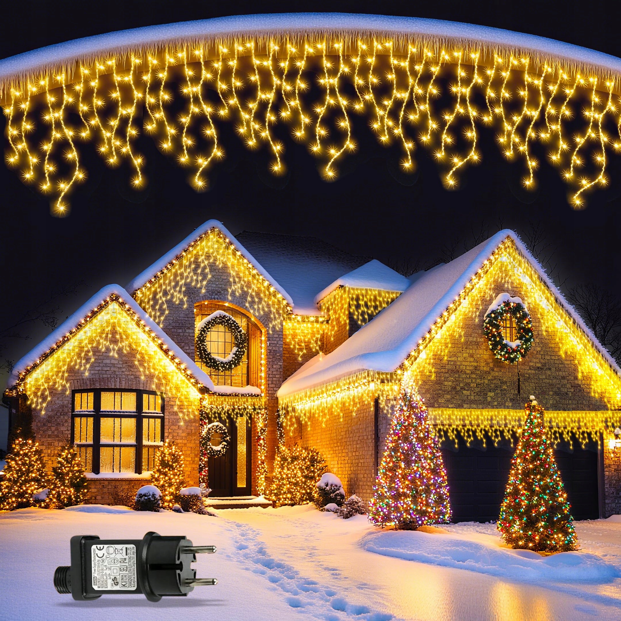 BLOFUN Lichtketting Buiten 20M 720 LED IP65 Timer 8 Modi Warmwit