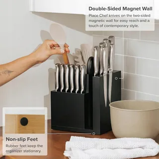 KITCHENEDGE Bamboe Magnetisch Messenblok Organizer — miniatuur 5
