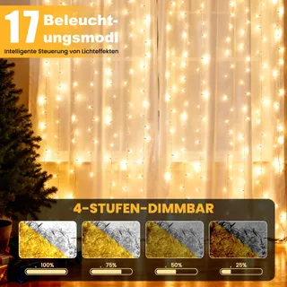 CIRCLIO 600LED Lichtgordijn 6x3m 17 Standen App Afstandsbediening — miniatuur 2