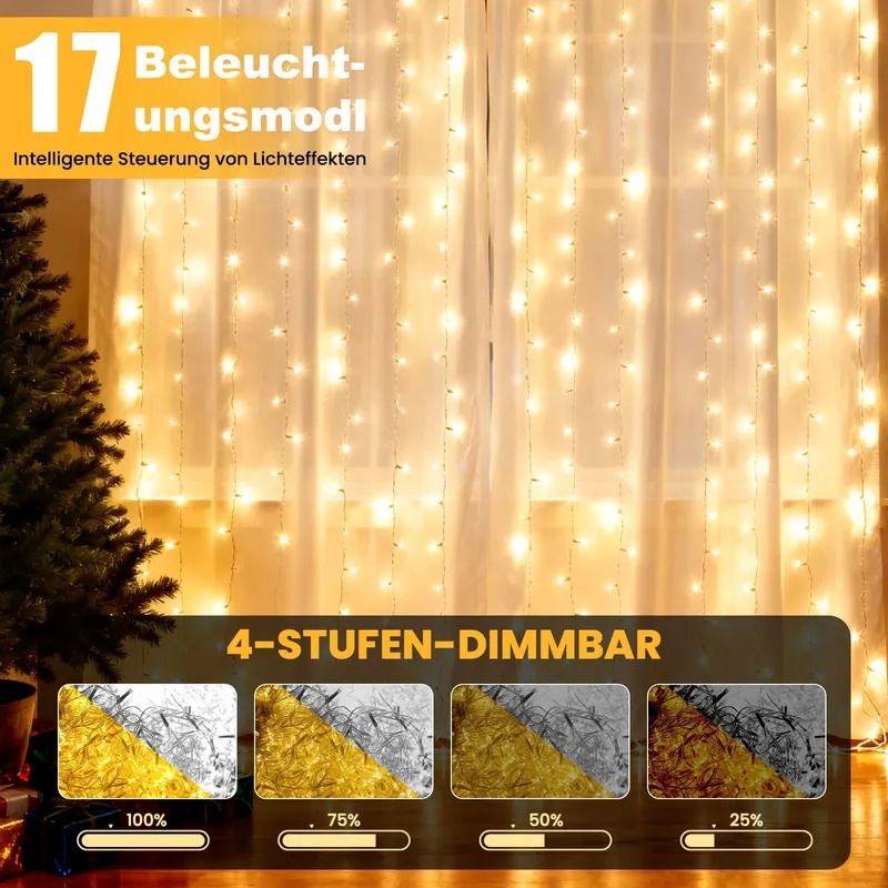 CIRCLIO 600LED Lichtgordijn 6x3m 17 Standen App Afstandsbediening — foto 2
