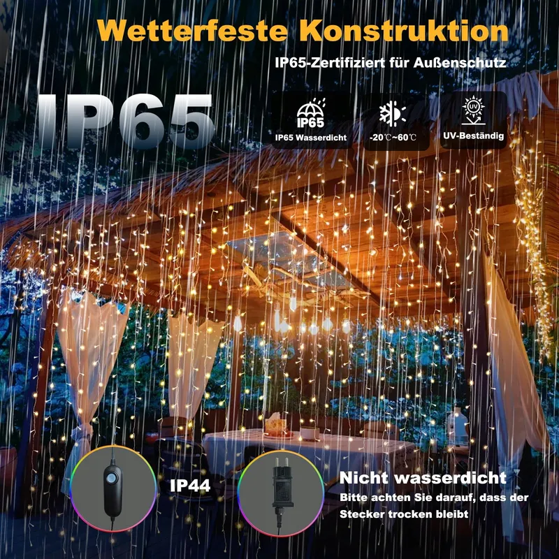 CIRCLIO 600LED Lichtgordijn 6x3m 17 Standen App Afstandsbediening — foto 8