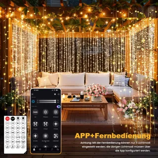 CIRCLIO 600LED Lichtgordijn 6x3m 17 Standen App Afstandsbediening — miniatuur 3