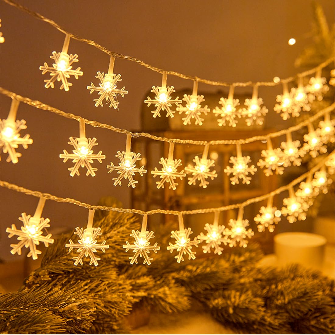 CAPANEUS LED Lichtsnoer 6M 40 Stuks Kerstdecoratie