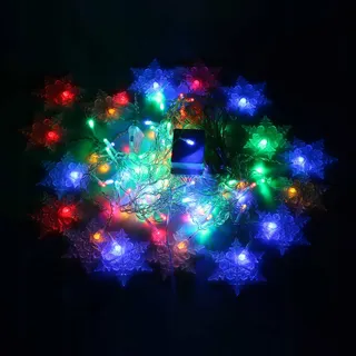 KLIGHTEN RGB LED Sneeuwvlok Lichtgordijn 96 LED 8 Modi Kerst — miniatuur 4