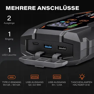 A2C Starthulp Powerbank 12V 16800mAh Benzine Diesel LED — miniatuur 6