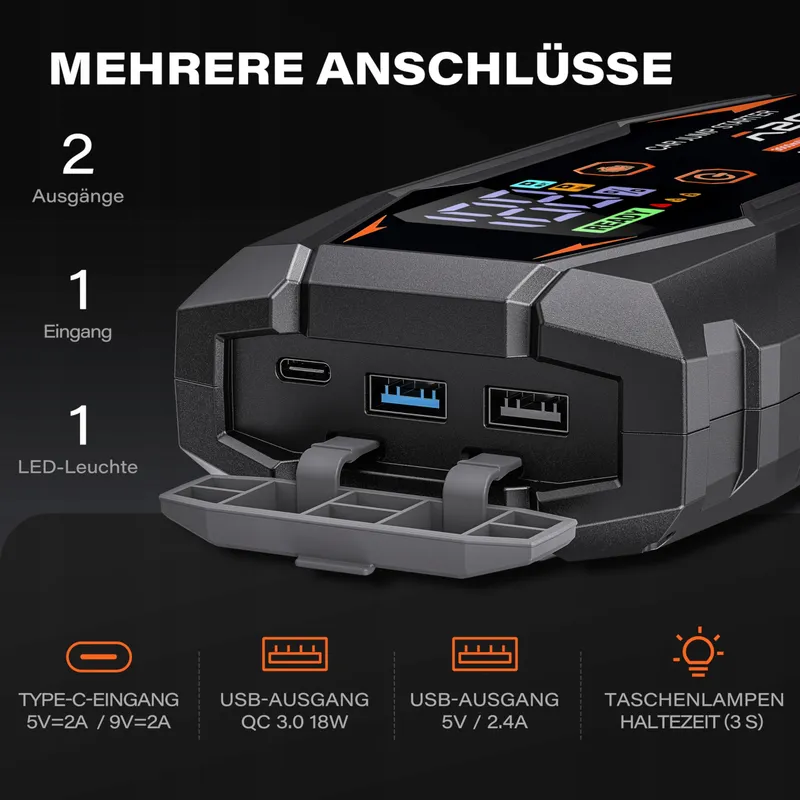 A2C Starthulp Powerbank 12V 16800mAh Benzine Diesel LED — foto 6