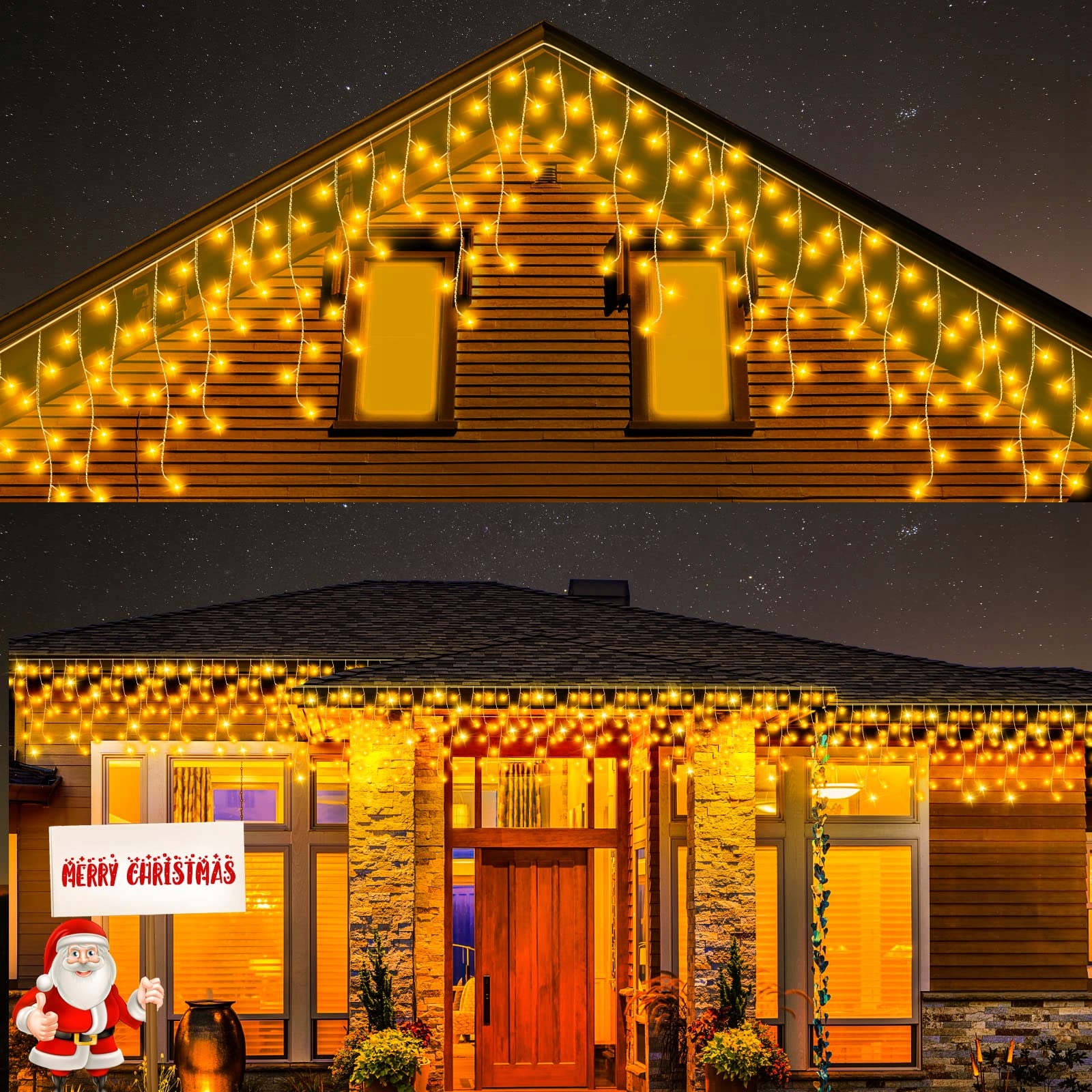 CSHARE Kerstverlichting Buiten 13M 400 LED Warmwit Waterdicht
