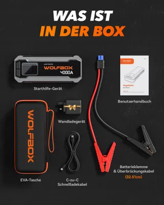 WOLFBOX Starthulp Powerbank 4000A 12V Auto SUV LED — miniatuur 6