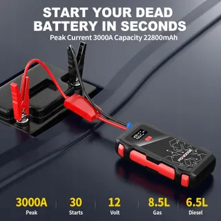 PGNOOGE 3000A Powerbank Starthulp 22800mAh Benzine Diesel — miniatuur 2