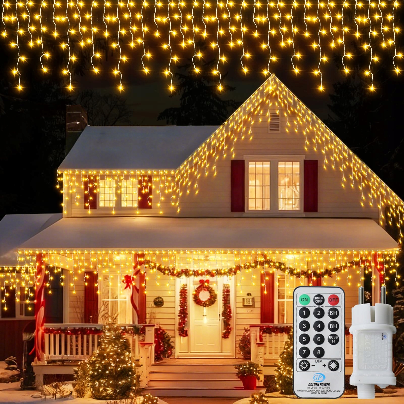 DBFAIRY LED Lichtslinger 14M 360 LED Buiten Waterdicht Afstandsbediening