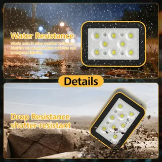 T-SUNUS LED Bouwlamp Accu Superhel Draagbaar Waterdicht — miniatuur 8