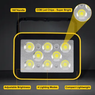 T-SUNUS LED Bouwlamp Accu Superhel Draagbaar Waterdicht — miniatuur 5