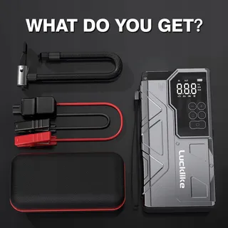 LUCKLIKE Starthulp Powerbank met Compressor Auto SUV Motor — miniatuur 7