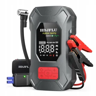 HDJFLU Jump Starter Powerbank 7500A Compressor 24000mAh LCD