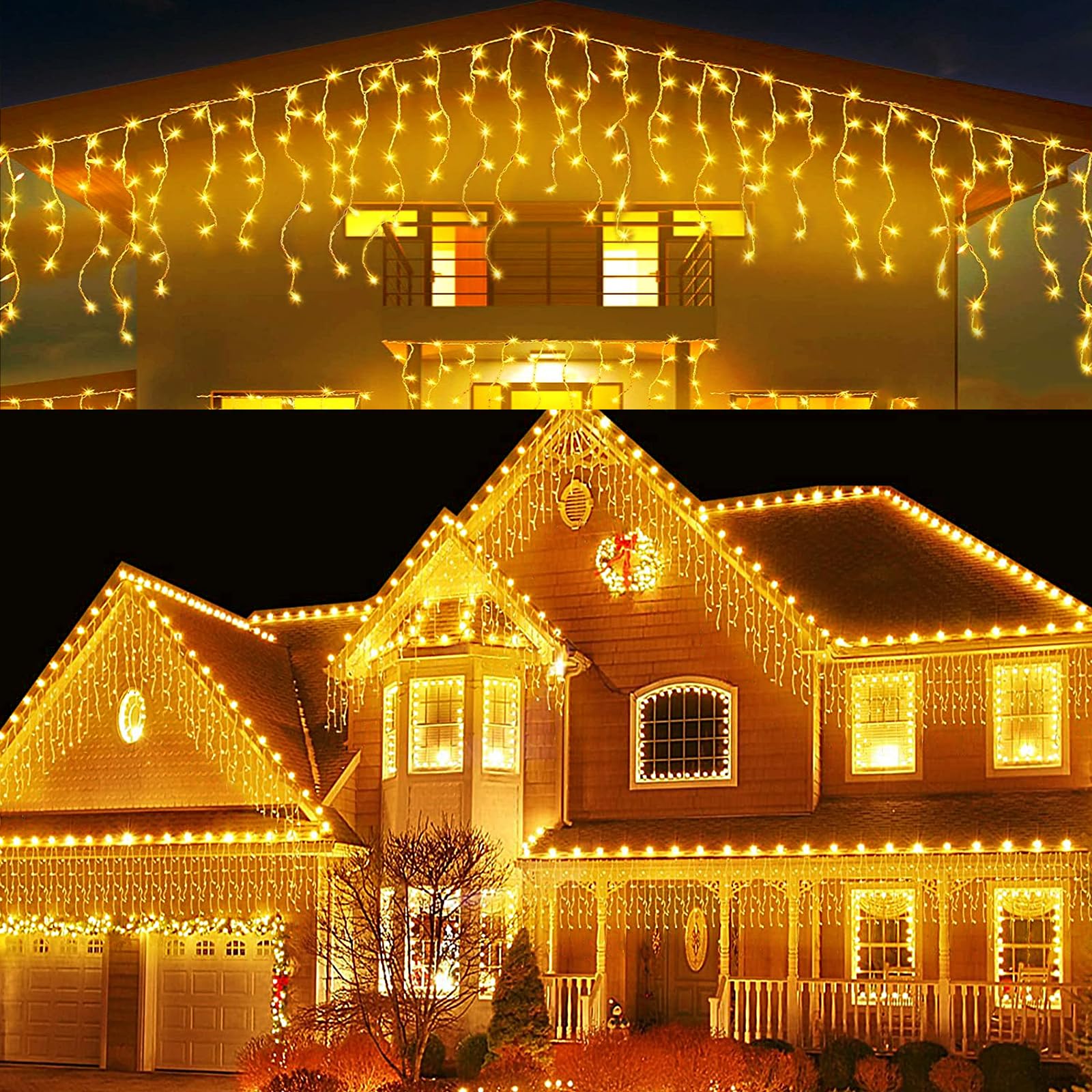 MICACORN IJsregen Lichtgordijn 10M 336LED Kerstverlichting