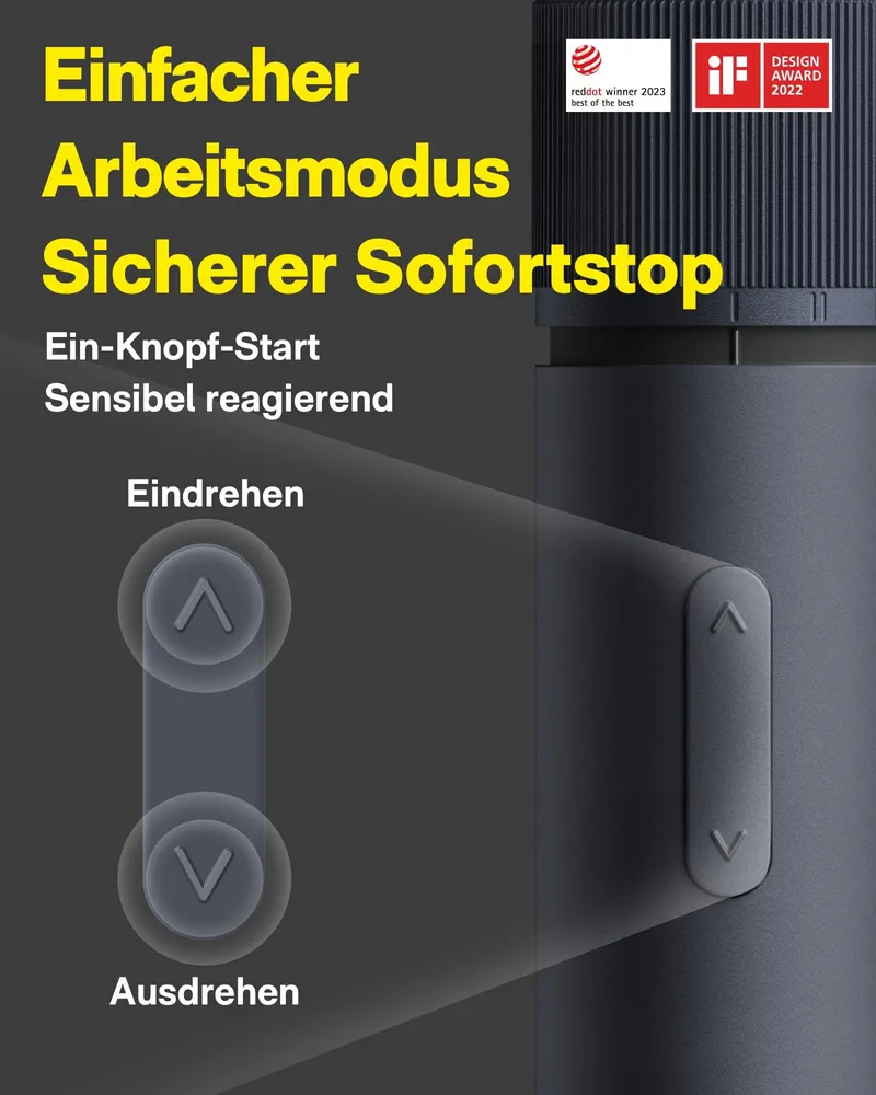 HOTO Elektrische Schroevendraaier Magnetisch 25 Bits LED USB-C 1500mAh — foto 7