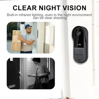 ZEERKEER Draadloze Video Deurbel Camera IP65 1080P 4.3" IPS — miniatuur 8