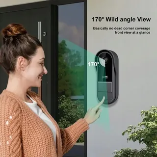 ZEERKEER Draadloze Video Deurbel Camera IP65 1080P 4.3" IPS — miniatuur 9