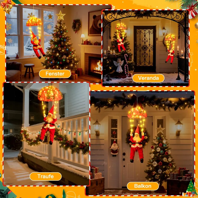 OLLNY Kerstverlichting 120 LED 8 Modi Timer Warm Wit Buiten — foto 7