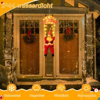 OLLNY Kerstverlichting 120 LED 8 Modi Timer Warm Wit Buiten — miniatuur 4