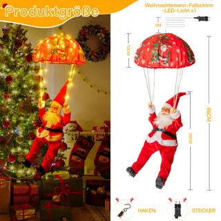 OLLNY Kerstverlichting 120 LED 8 Modi Timer Warm Wit Buiten — miniatuur 6