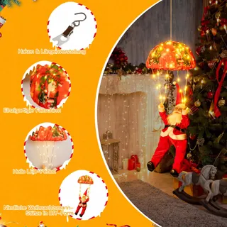 OLLNY Kerstverlichting 120 LED 8 Modi Timer Warm Wit Buiten — miniatuur 5