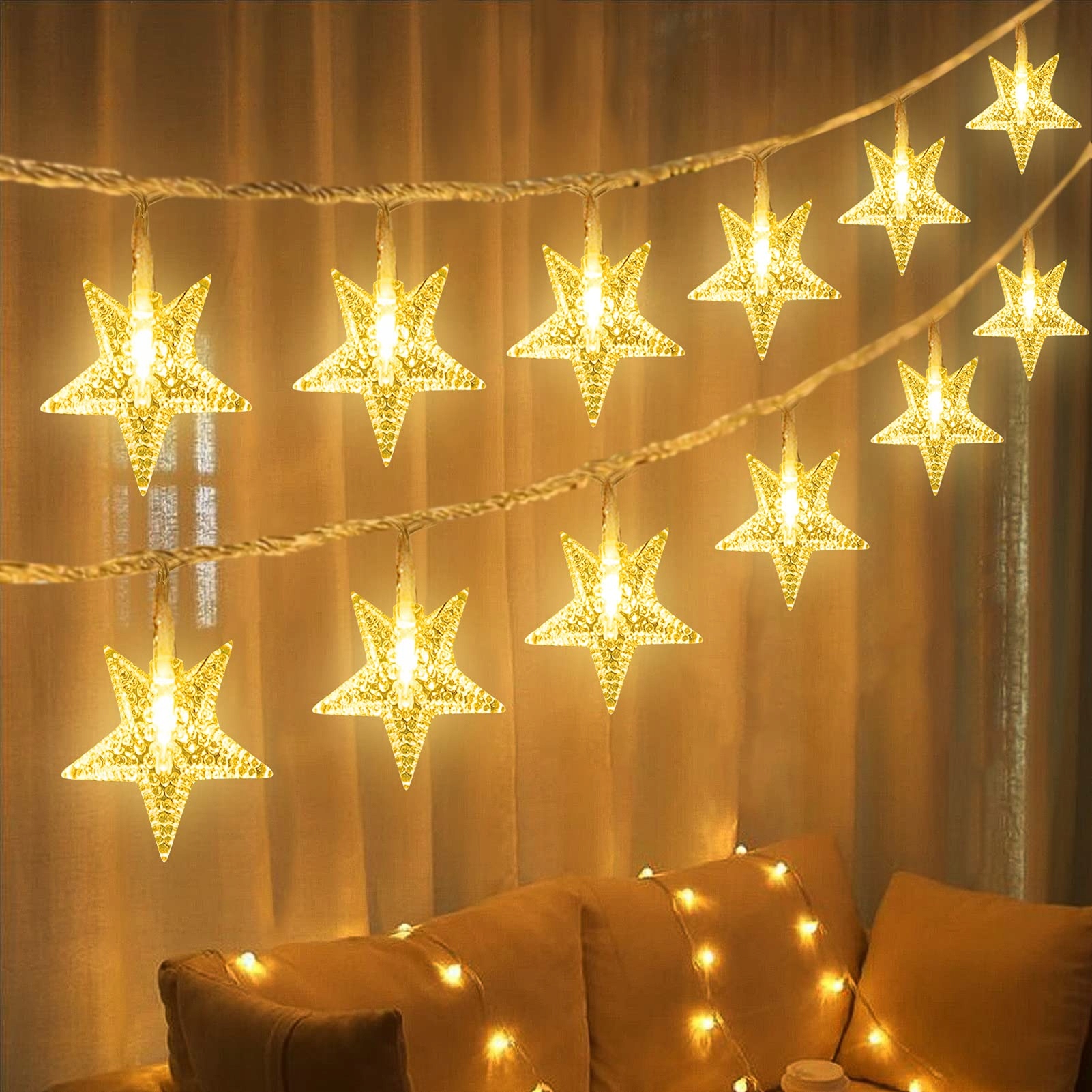 LED Kerstverlichting Sterren 40 LED 6M Waterdicht Binnen Buiten