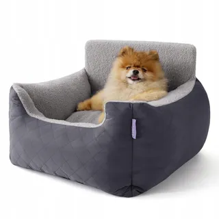 LESURE Waterdicht Autostoeltje Kleine Hond met Lijn Donkergrijs — miniatuur 3