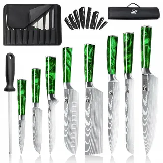 DFITO Messenset 9-delig Carbon Staal Nylon Rolstas — miniatuur 1