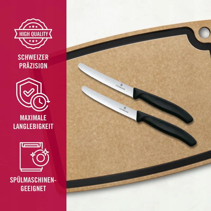 VICTORINOX Swiss Classic Ontbijtmessenset 2-delig Zwart Handvat — foto 4