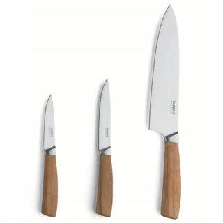 KUPPELS WOOD Keukenmessenset 3-delig Acaciahouten Handvat