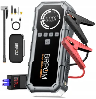 BRPOM Starthulp Powerbank Compressor 160PSI 8000A 26800mAh LED