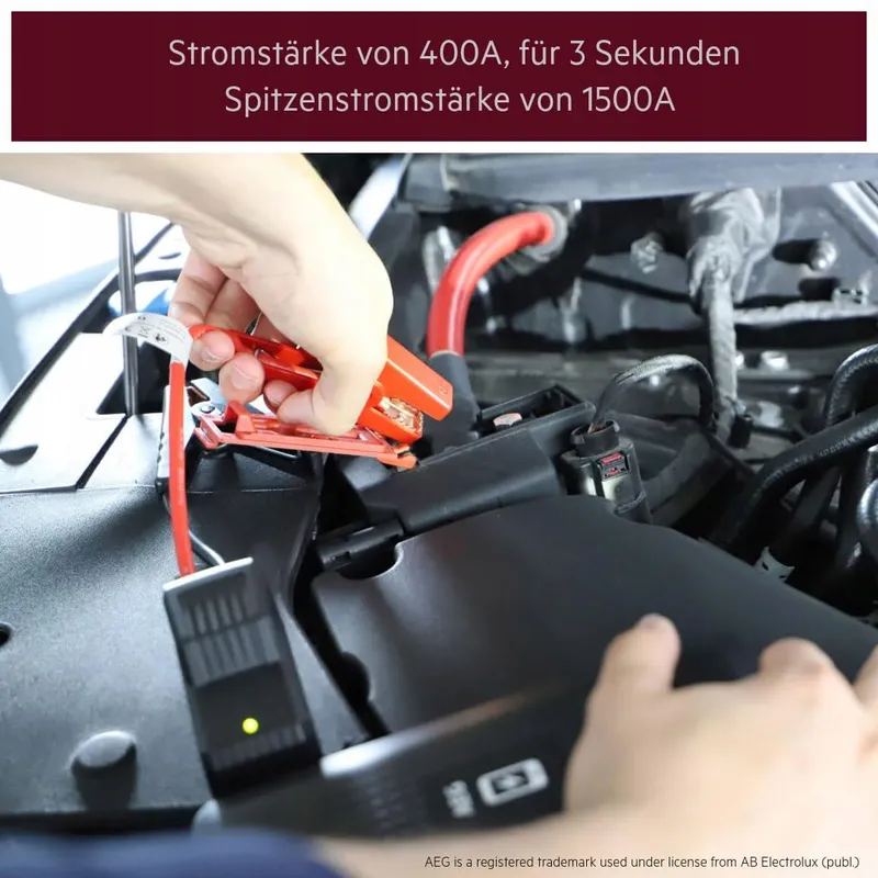 AEG Jumpstarter JS15 Powerbank Auto LED Lamp 400A1500A Zwart — foto 9