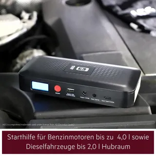 AEG Jumpstarter JS15 Powerbank Auto LED Lamp 400A1500A Zwart — miniatuur 5