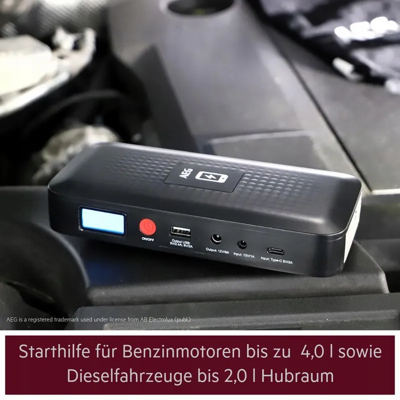 AEG Jumpstarter JS15 Powerbank Auto LED Lamp 400A1500A Zwart — foto 5